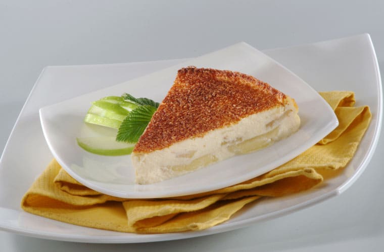 Pastel de queso y manzana light