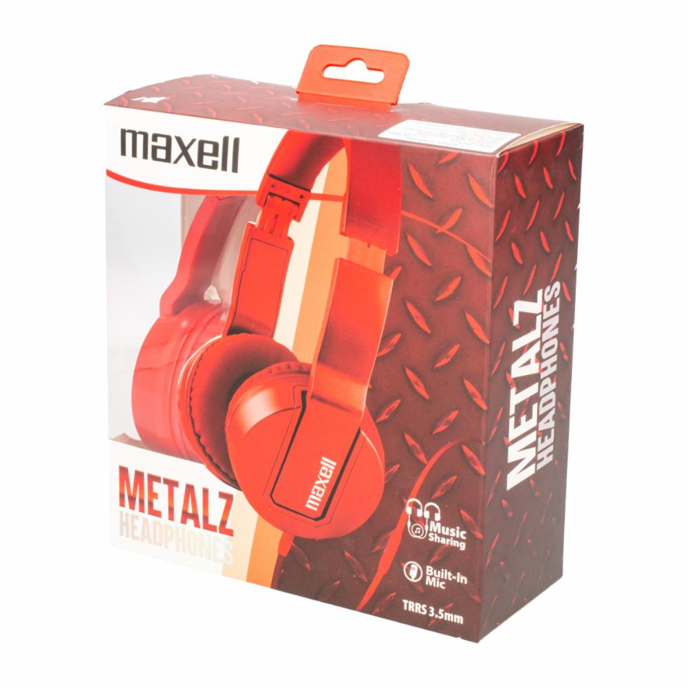 Aud fonos Solid2 Metalz Rojo MAXELL Diadema AKI