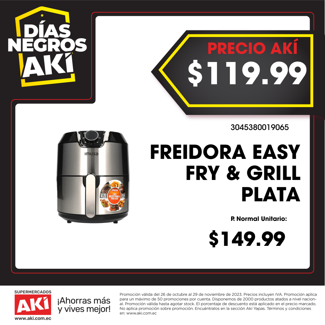 Freidora De Aire Imusa Easy Fry Deluxe Digital 4.2 L Y 8 Funciones