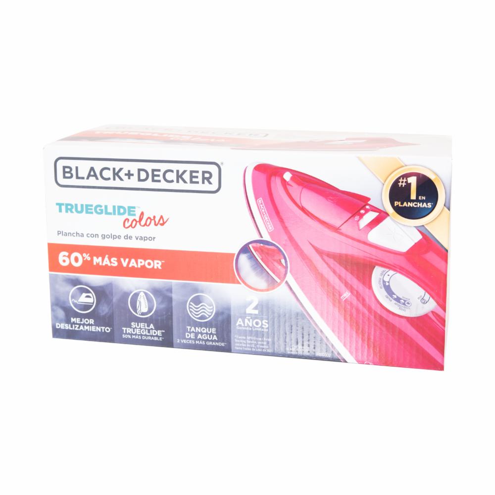 Plancha de Ropa Black+Decker a vapor 1200 watts Rosa